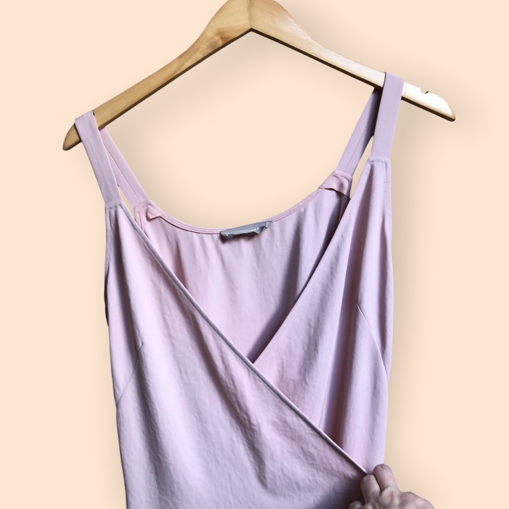 Everlane Women’s Pink Japanese Go Weave Tank MIDI Wrap Dress Pastel Women’s 2 - Picture 9 of 16
